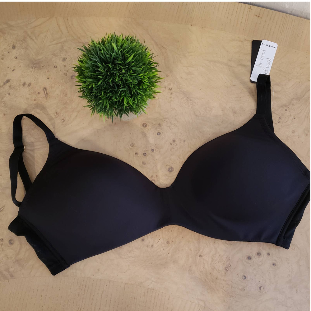 NWT Natori Cool Full Fit Soft Cup Bra Black 32G